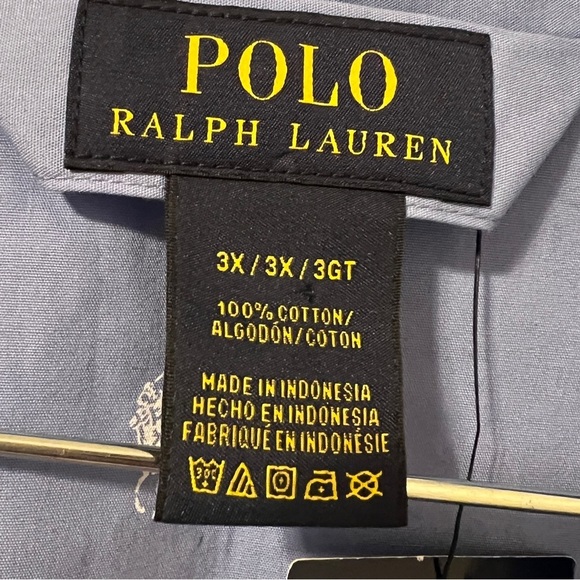NWT Polo Ralph Lauren Pajama Shirt Mens 3XL Blue Pony Logo Button Up - Picture 5 of 13